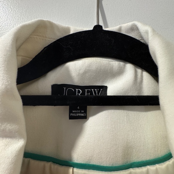 J.Crew $248 Devon Blazer Bi-Stretch Cotton Blend Ivory Size 4 - Picture 7 of 9